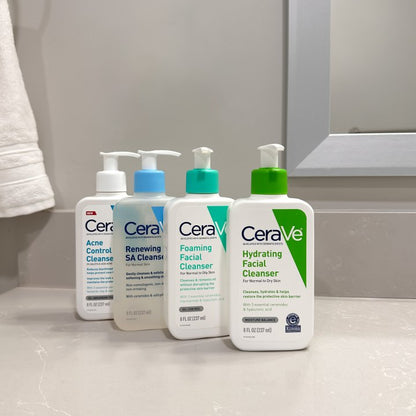 CeraVe Acne Control Cleanser con ácido salicílico al 2% y arcilla purificante para piel grasa
