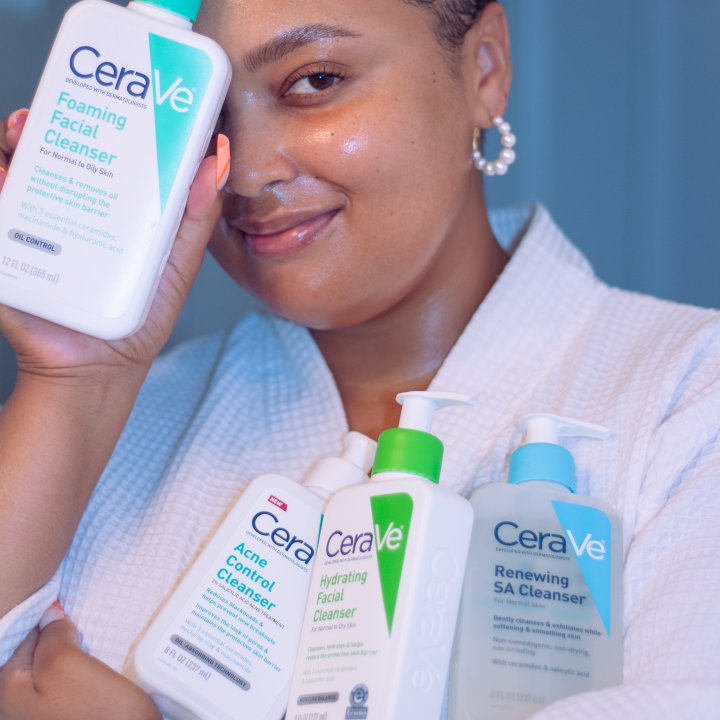 CeraVe Acne Control Cleanser con ácido salicílico al 2% y arcilla purificante para piel grasa
