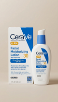 CeraVe AM Facial Moisturizing Lotion SPF 30, hidratante facial con protector solar para piel normal a seca