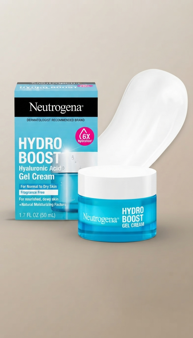 Neutrogena Hydro Boost Water Gel Cream, hidratante facial en gel con ácido hialurónico
