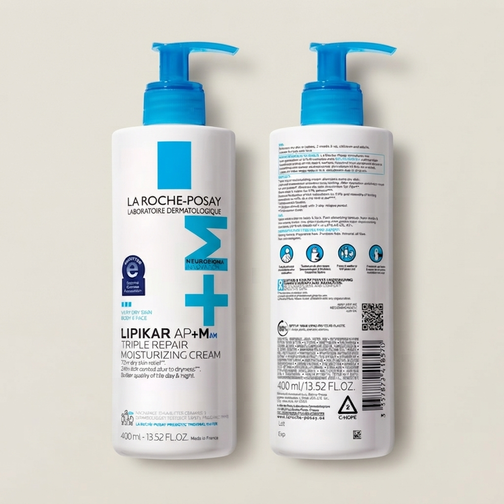 La Roche-Posay Lipikar AP+M Triple Repair, crema hidratante para rostro y cuerpo para piel seca