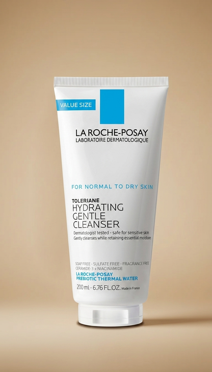 La Roche-Posay Toleriane Hydrating Gentle Facial Cleanser, limpiador facial hidratante para piel normal a seca