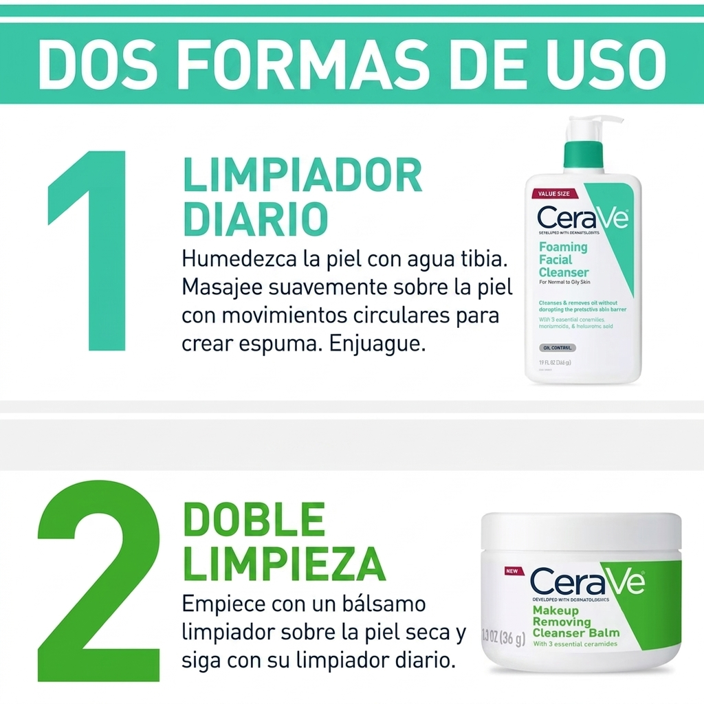 CeraVe Foaming Facial Cleanser para piel normal a grasa