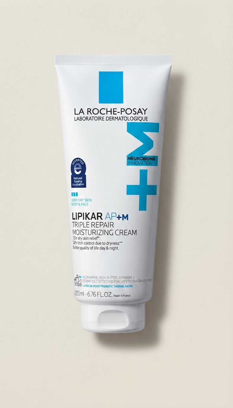 La Roche-Posay Lipikar AP+M Triple Repair, crema hidratante para rostro y cuerpo para piel seca