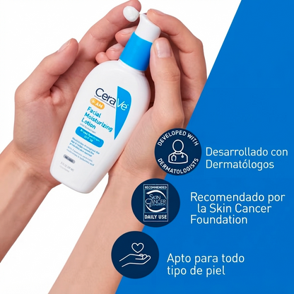 CeraVe AM Facial Moisturizing Lotion SPF 30, hidratante facial con protector solar