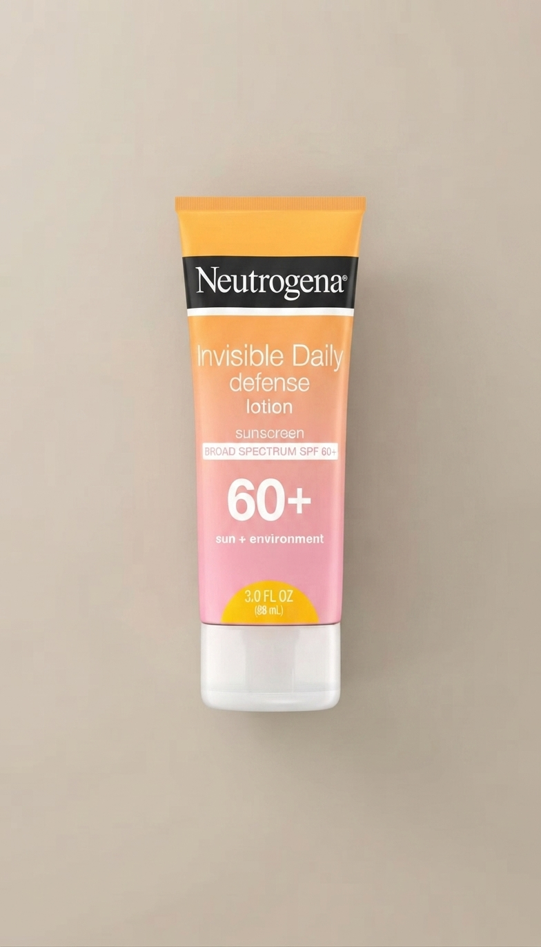 Neutrogena Invisible Daily Defense SPF 60, protector solar hidratante para rostro y cuerpo