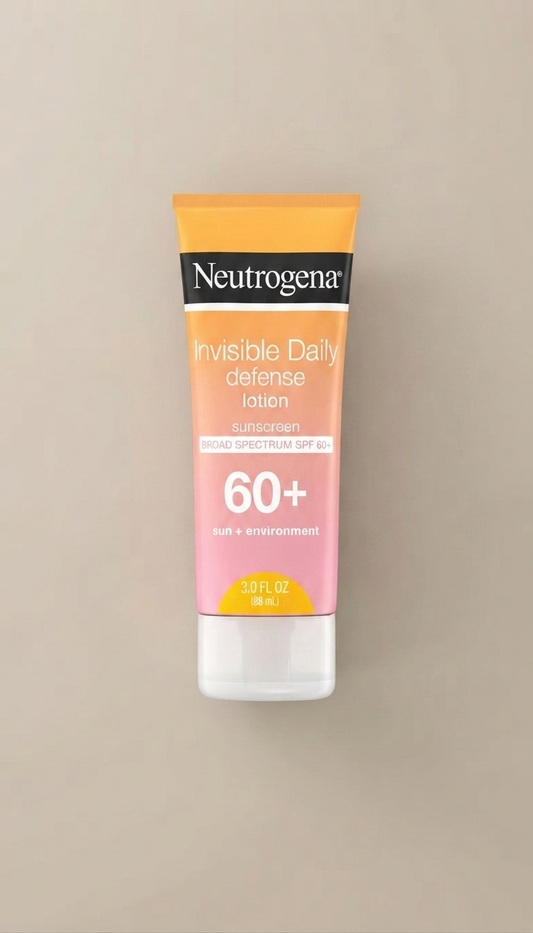 Neutrogena Invisible Daily Defense SPF 60, protector solar hidratante para rostro y cuerpo