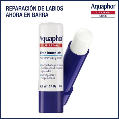 Aquaphor Lip Repair Stick, bálsamo labial para labios secos y agrietados