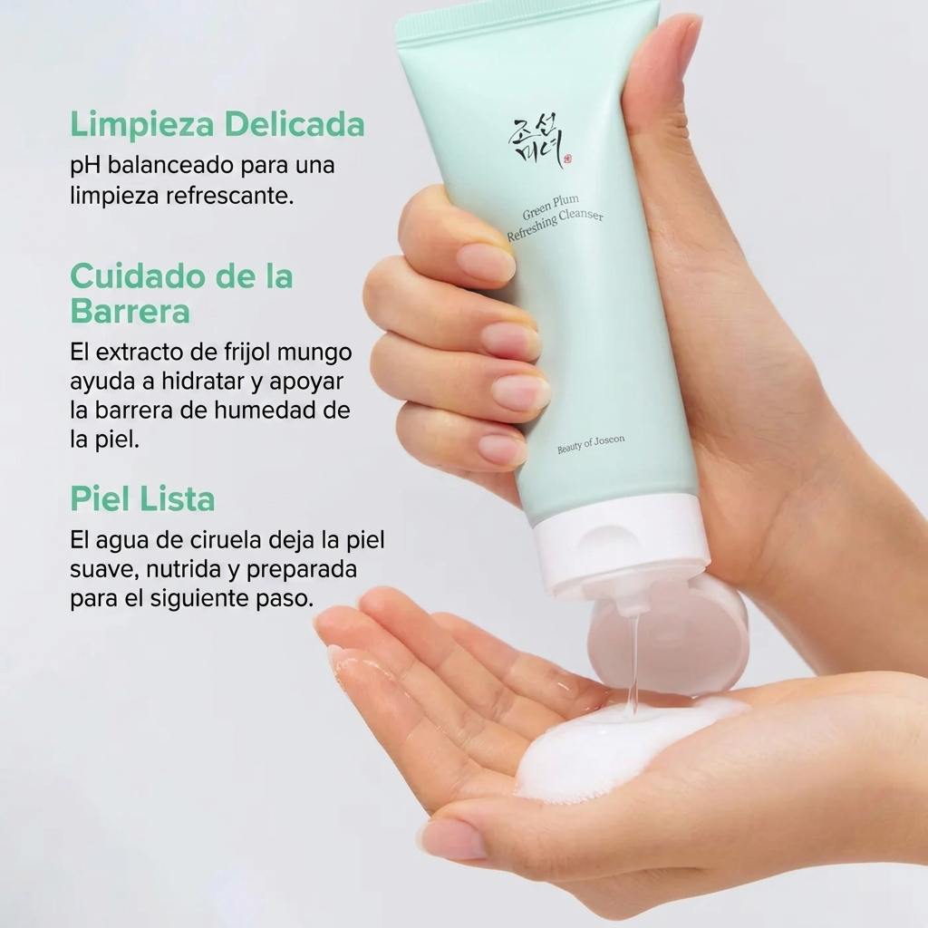 Beauty of Joseon Green Plum Refreshing Cleanser, limpiador facial suave de uso diario