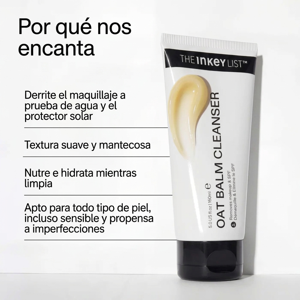 The INKEY List Oat Makeup Removing Cleansing Balm, bálsamo limpiador desmaquillante de avena