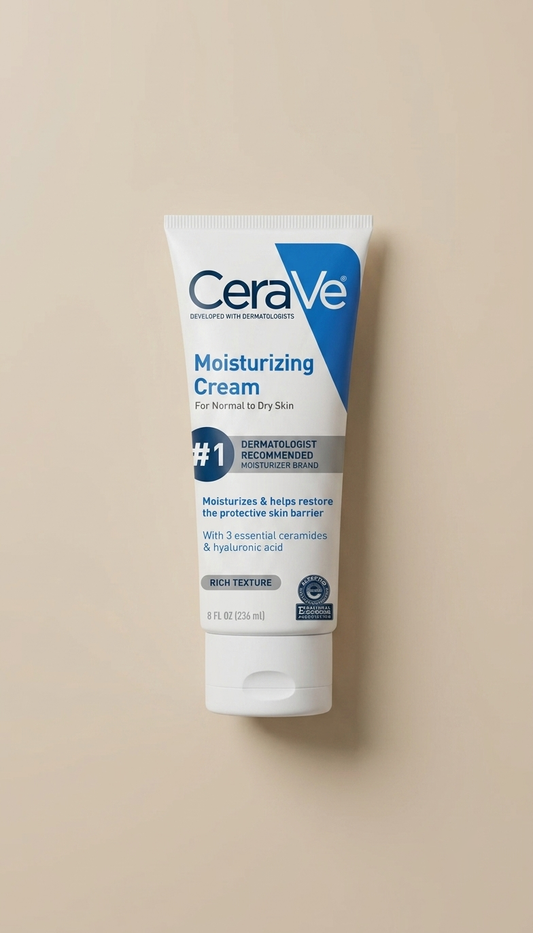 CeraVe Moisturizing Cream para rostro y cuerpo, hidratante para piel normal a seca