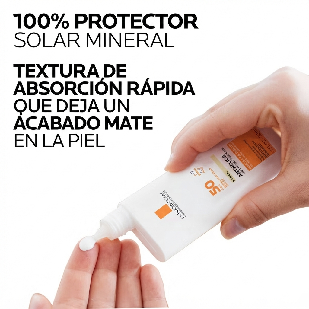 La Roche-Posay Anthelios Ultra-Light Fluid Mineral SPF 50, protector solar facial mineral