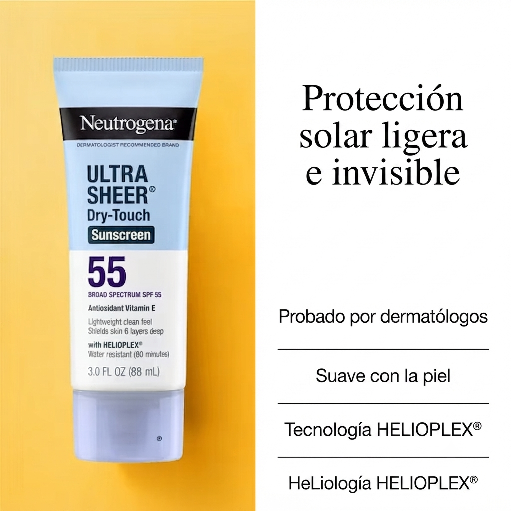 Neutrogena Ultra Sheer Dry-Touch SPF 55, protector solar corporal