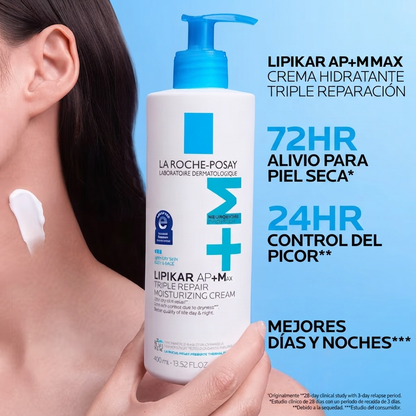 La Roche-Posay Lipikar AP+M Triple Repair, crema hidratante para rostro y cuerpo para piel seca