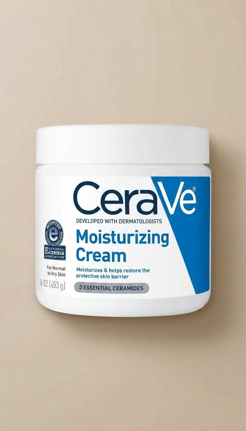 CeraVe Moisturizing Cream para rostro y cuerpo, hidratante para piel normal a seca